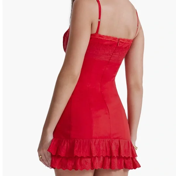 NWT Luci Eyelet Button-Up Cotton Blend Cocktail Dress